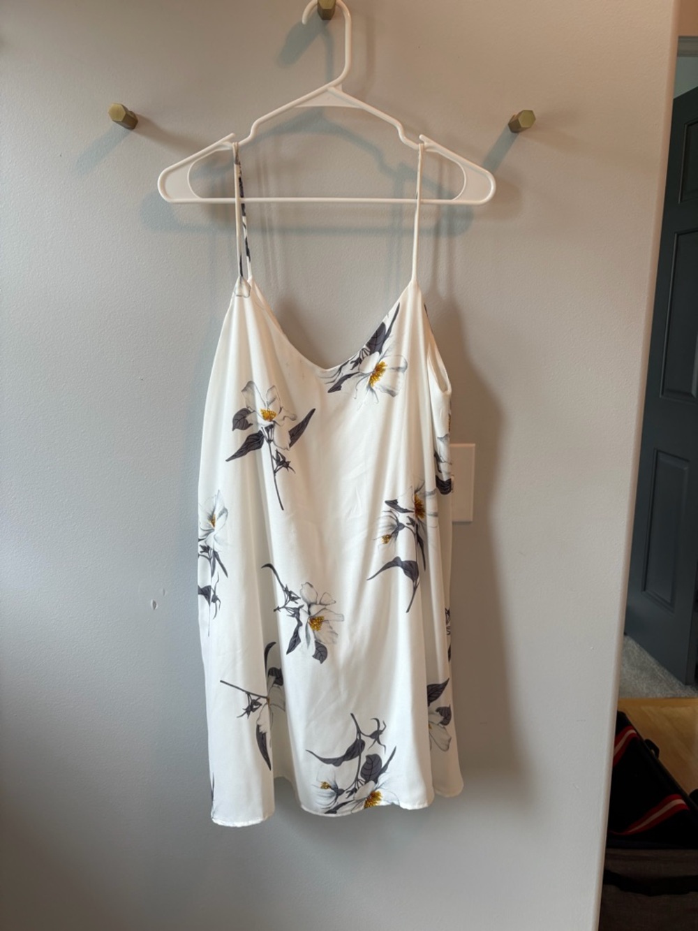 Rokoko by Dazz Floral Satin Cami Tank Slip Dress – Size M